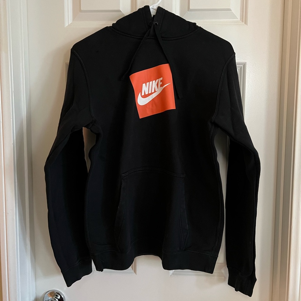 Nike Black High Collar Sweatshirt with Bold Swoosh